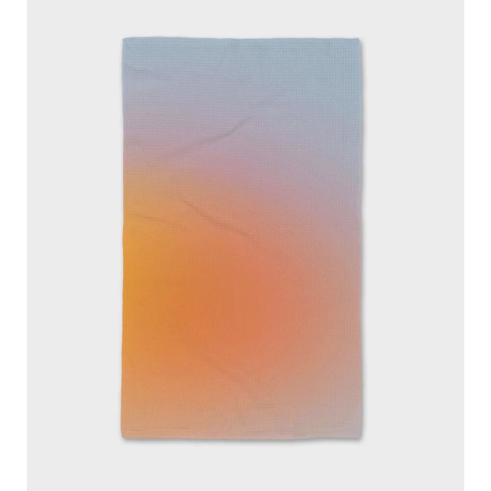 Geometry Ombre Blue & orange Dish Towel Set (5)